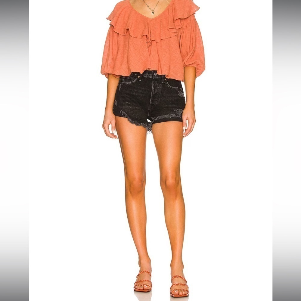 NWT Free People We The Free Lasso Shorts In Washed Black Size Women’s 30